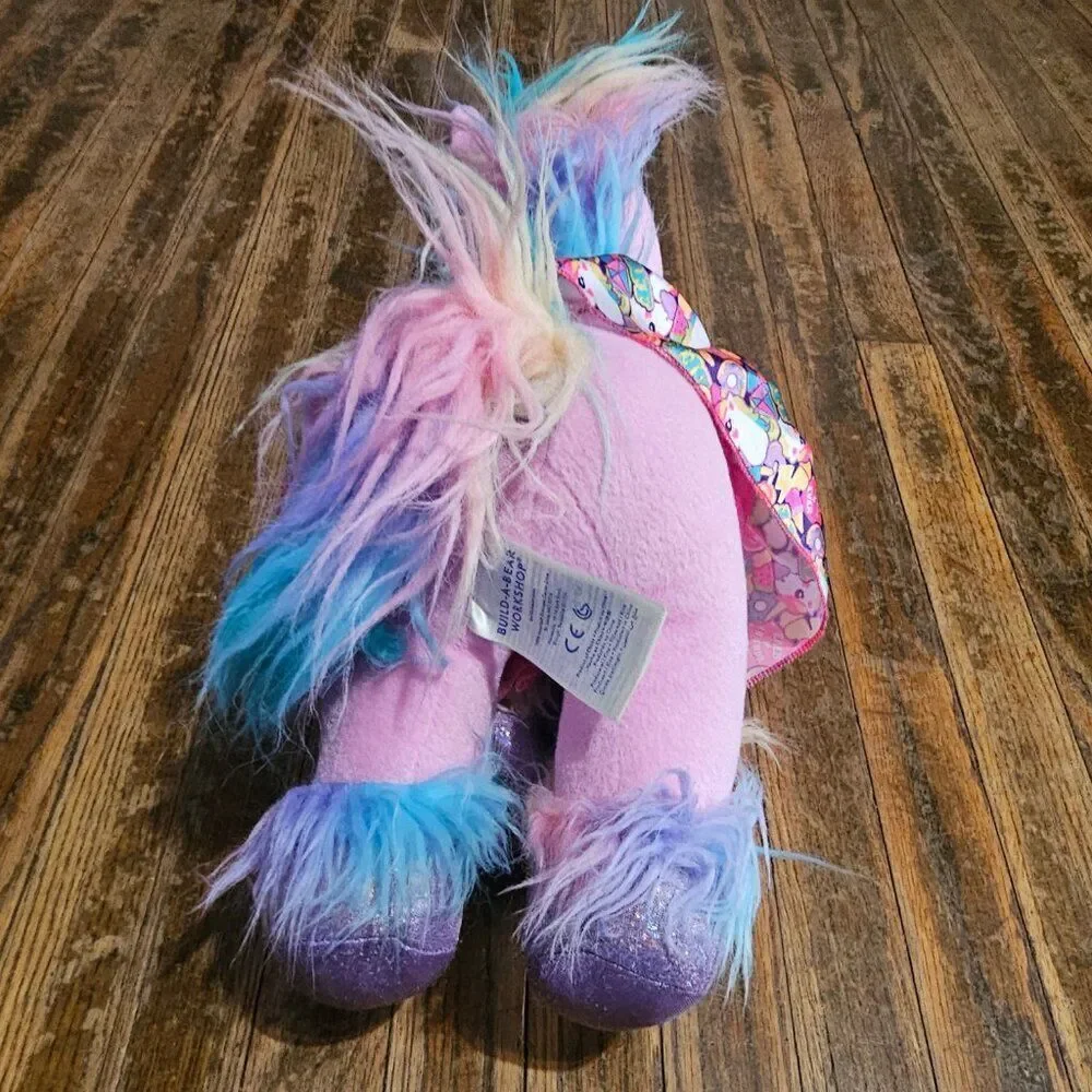 Build-A-Bear BEARY FEARY FRIENDS Rainbow‎ Unicorn Plush 16